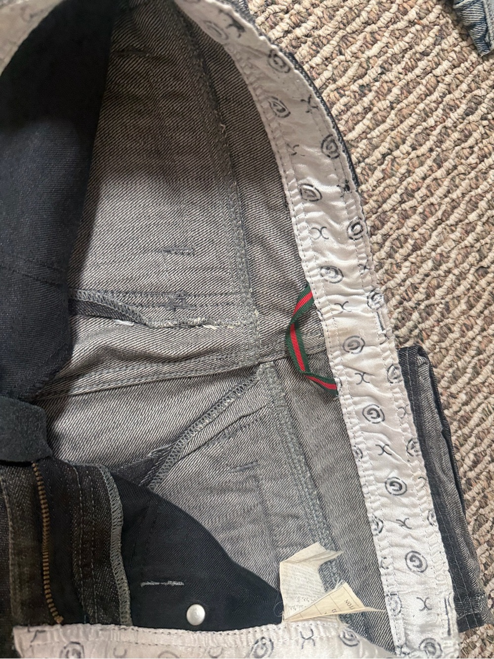Men's Washed Charcoal Straight Jeans - Casual Everyday Style - Picture 4 of 5